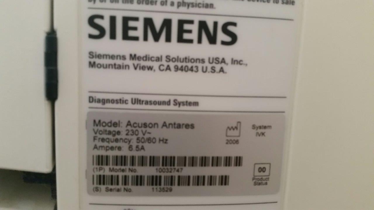 Használt Siemens Acuson Antares ultrahang készülék